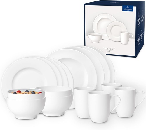 Juego de vajilla de porcelana premium de 16 piezas Villeroy & Boch For Me servicio para 4 - Imagen 2 de 4