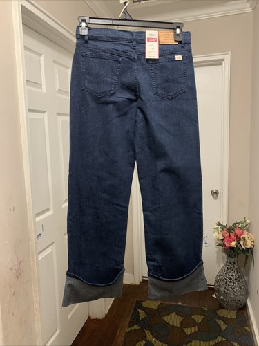 Levi's Girls’ Lurex Sparkly Wide Leg Jeans with Cuffs Size 18 New - Picture 17 of 23
