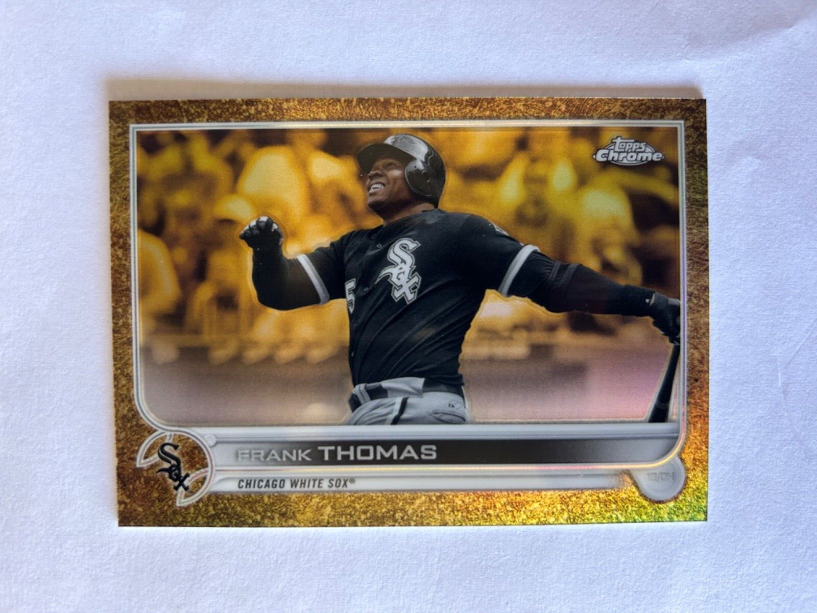 2022 Topps Chrome Gilded Frank Thomas Gold Etch Refractor SSP #59/99 Card #27