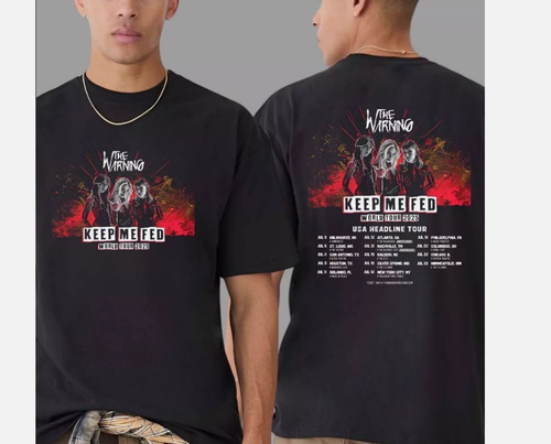 The Warning Band Keep Me Fed World Tour 2025 T-Shirt S to 5X, fan gift - Bild 1 von 3