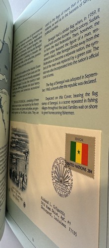 United Nations Flag Stamps 1983 Series - Hard Book Cover - 16 Member Nations - Picture 8 of 9