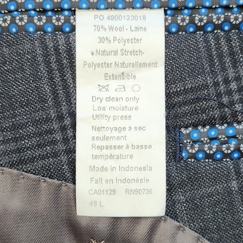 Lauren Ralph Lauren Blazer Mens 48L Gray Wool Plaid Sports Coat Suit Jacket - Picture 4 of 8