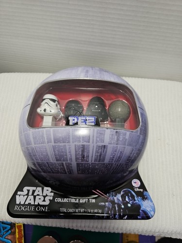 Disney Star Wars Rogue One Collectible Gift Tin with 4 Pez Dispensers & Candy - Picture 8 of 8