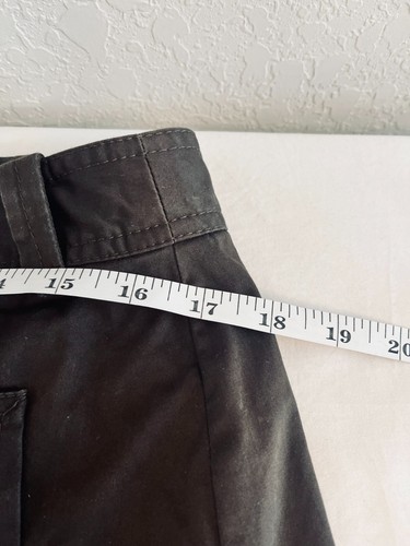 Banana Republic Stretch Knöpfe Midi Rock Gr 12 Braun Twill Minimalistisch Preppy - Bild 5 von 6