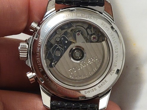 Tourneau Sportgraph Stainless Steel 25 Jewels Valjoux 7750 Chronograph Day/Date  - Picture 7 of 9