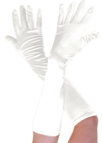 Ladies Satin Short / Long Elbow Length Ruched Opera Gloves 1950s Fancy Dress 20s - Picture 12 of 44