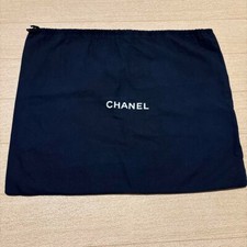 CHANEL Dust Bag Black Color W 19.2 x H15.3 inches. Useditem Drawstring Authentic