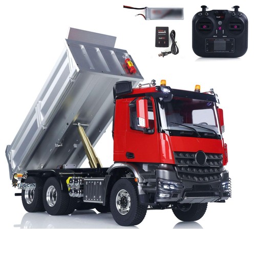 1/14 6WD RC Hydraulischer Kipper 3348 Metallchassis 2Speed Dump Truck NO Schloss - Bild 2 von 12
