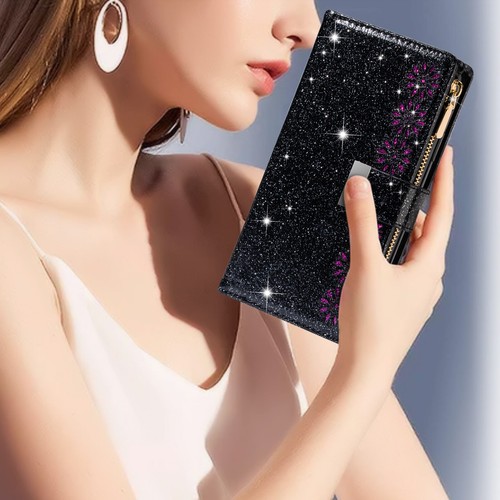 For Pixel 7 Pro Luxury 9 Card Wallet PU Leather Flip Holder zipper Case Cover - Picture 7 of 38