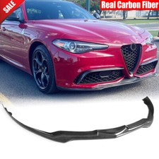 For Alfa Romeo Giulia Sport Sedan 2016-24 Carbon Fiber Front Bumper Lip Spoiler