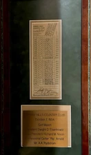 President Dwight Eisenhower  And Vice President Richard Nixon Signed Golf Card