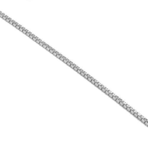 925 Solid Sterling Silver Classic Box Venetian Nice Chain 1 mm Spring Ring Clasp - Picture 3 of 5