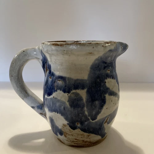 Studio Art Pottery Small Pitcher 4.75" Drip Glaze