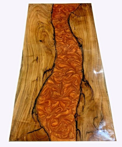 Orange River Epoxy Table Dining Coffee Center Table Handmade Wood Resin Table