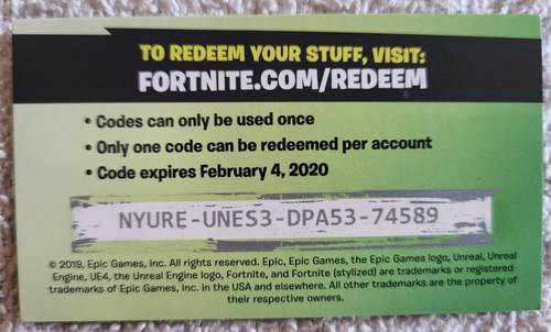 FORTNITE Minty Pickaxe Scratched and Expired Card. COLLECTIBLE ITEM ONLY - Imagen 2 de 2