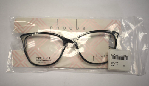 Phoebe Couture P358 True Fit Black Frame Eyeglasses 54-17-140 Demo Lenses $154 - Picture 1 of 8