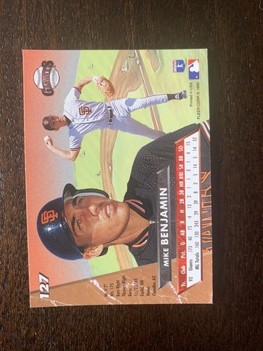 1993 Fleer Ultra Baseball 127 Mike Benjamin San Francisco Giants Pack Fresh Mint - Picture 2 of 2