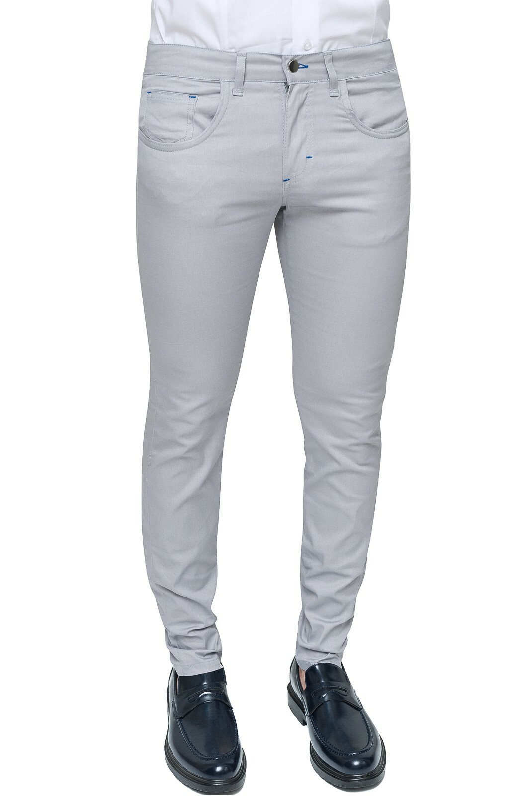 Cristiano Battistini Pantaloni uomo slim fit estivi casual eleganti in cotone - Foto 12 di 22