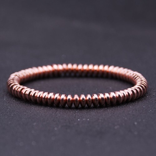 6mm Beads Gold Black Silver Hematite Stone Fashion Men Women Charm Bracelet Gift - Picture 4 of 19