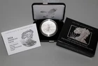 2024-W $1 Burnished Silver Eagle Uncirculated West Point Mint Coin Box and COA