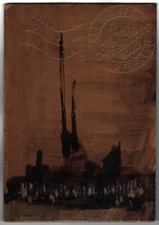 Dark City the Return Home 2021 C Peterson * Original Signed Painting * landscape