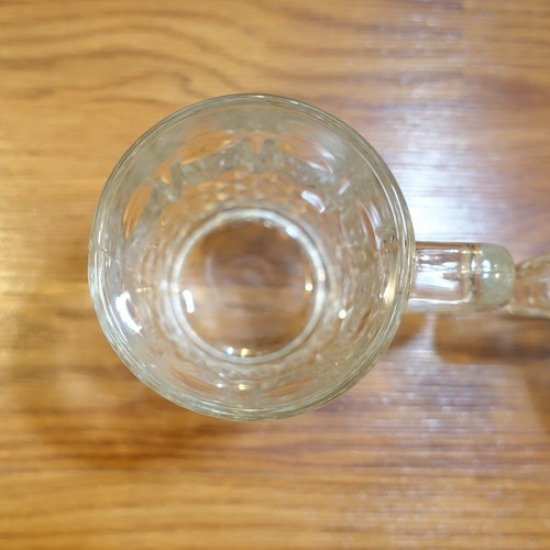 Pair of Mugs Cups Clear Glass Thumbprint Reverse Hobnail KIG - Swanky Barn - Picture 3 of 12