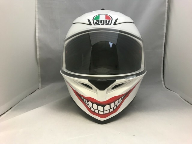 Joker Smile Motorcycle ATV Helmet Face Grin Clown Sticker Mouth Decal