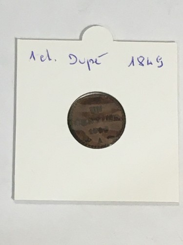 France 1 Centime Dupré 1849 A (10-1) - Picture 1 of 3