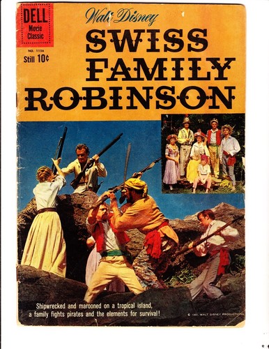 Swiss Family Robinson: four color 1156 (1960): FREE to combine: Good - Picture 1 of 3