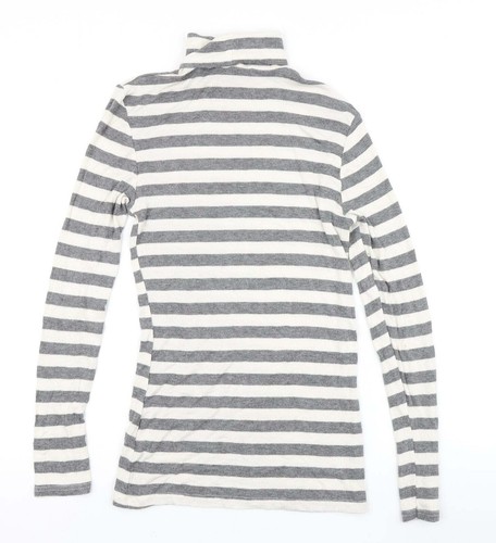 F&F Womens Grey Mock Neck Viscose Blend Jumper Size 8 - Picture 2 of 12