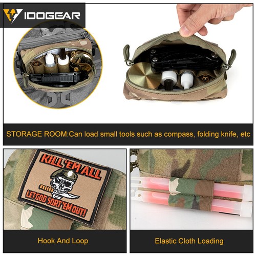 IDOGEAR Tactical MOLLE Pouch Accessory Pouch Chest Storage Admin Pouch Sundry - Picture 10 of 28