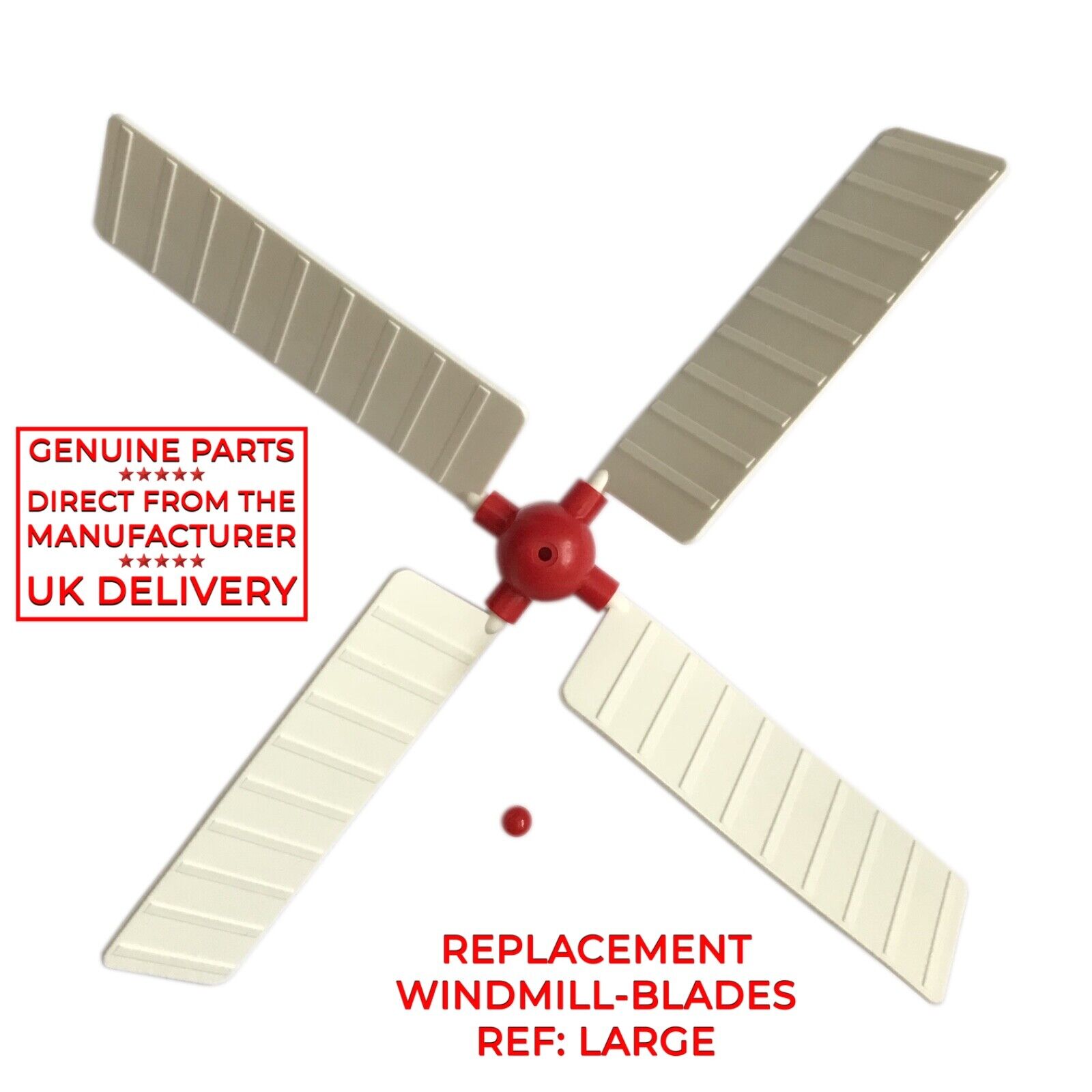 GARDEN WINDMILL SAILS - Ref: LARGE (29cm) - GENUINE MOULDED REPLACEMENT BLADES.