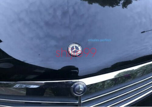 New Mercedes Benz Bonnet Badge Hood Emblem Sticker C S E Class 44mm w204 W211 - Picture 4 of 5