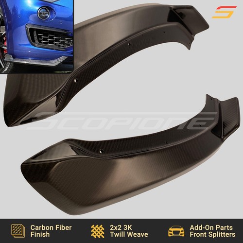 Scopione Carbon Fiber Front Bumper Splitters for Maserati 17-24 Levante S - Picture 3 of 6