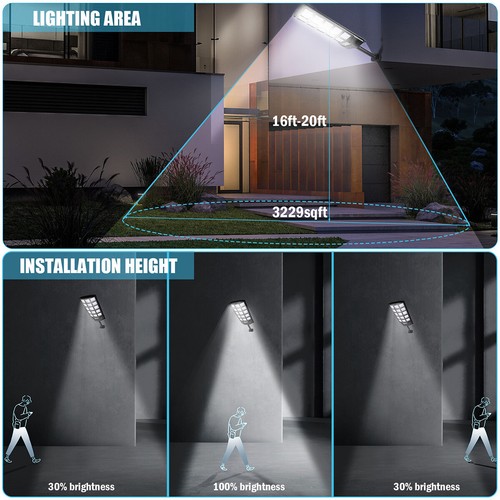 12000000lm LED Solar Street Light Security Flood Lamp Motion Sensor Outdoor Wall - Picture 116 of 133