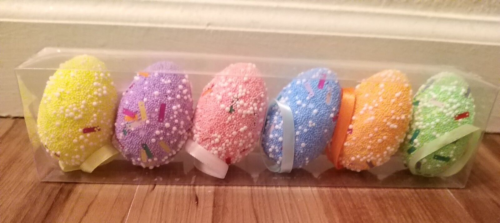 Happy Easter Egg Tree Decoration, Foam Easter Egg Ornament With Rope Multicolor - Picture 3 of 5