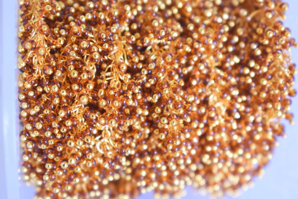 2mm Garnet Glass Beaded Jewelry Chain Bulk Roll – Thick Rosary Grapes Chain - Image 2 of 4