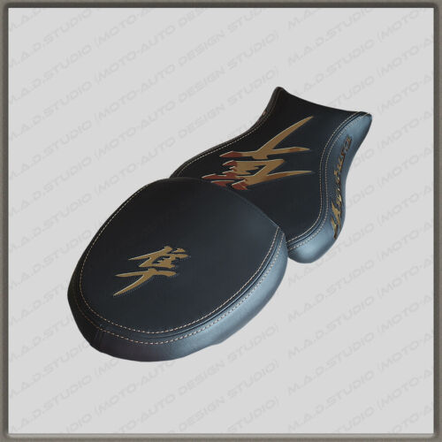 Custom(Black+Gold Chrome) Seat Cover Suzuki GSX1300R Hayabusa 2008-2020 (2Gen) - Picture 8 of 12