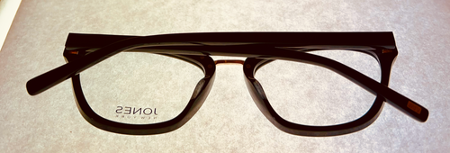 Jones New York Ophthalmic Mens Square Black Plastic Eyewear Frame, J766 52m - Picture 12 of 12