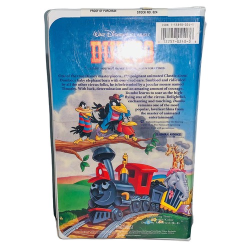 Dumbo (VHS, 1998) Walt Disney Black Diamond Series Never Opened - Picture 2 of 7