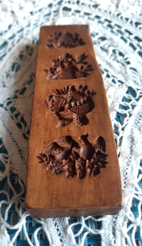 NEW Springerle Gingerbread Butter Cookie Stamp Press Mold - 4 BIRD NATURE PRINTS - Picture 7 of 12