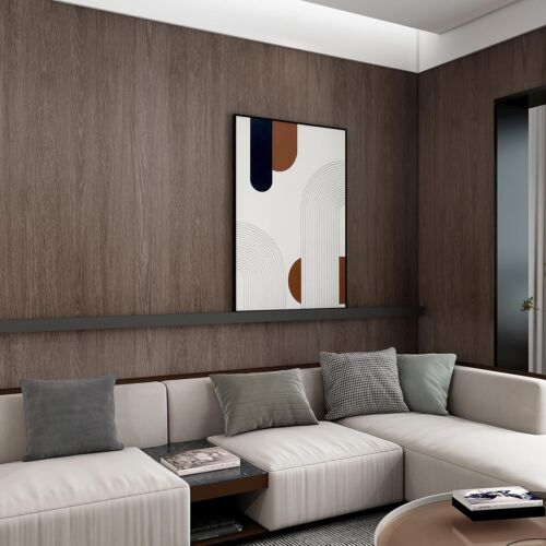 TOTIO Walnut Wood Peel and Stick Wallpaper Dark Brown 16" x 78", Coffee - Picture 2 of 9