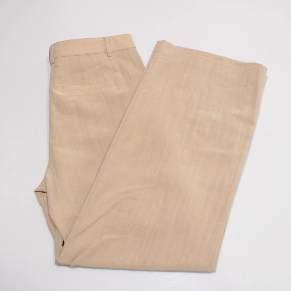 Vince NWT Flat Front Dress Pants Size 10 US In Beige Lyocell Blend - Image 2 of 4