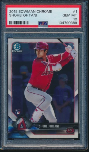 PSA 10 SHOHEI OHTANI/OTANI 2018 BOWMAN CHROME BATTING ANGELS ROOKIE RC GEM MINT