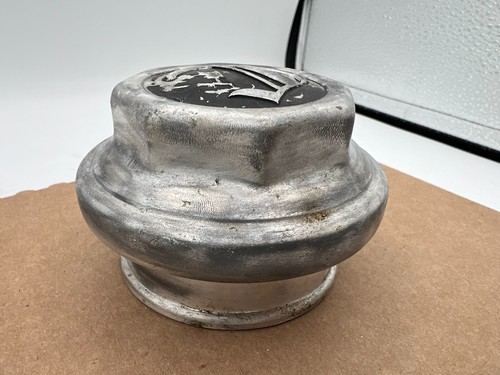 Vintage Aluminum Chrysler THREADED HUB CAP GREASE DUST COVER - Picture 3 of 5