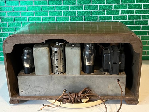 Vtg 1938 Deco Motorola 59T5 Pushbutton Radio RECEIVES STATIONS PARTS REPAIR RARE - Picture 11 of 21