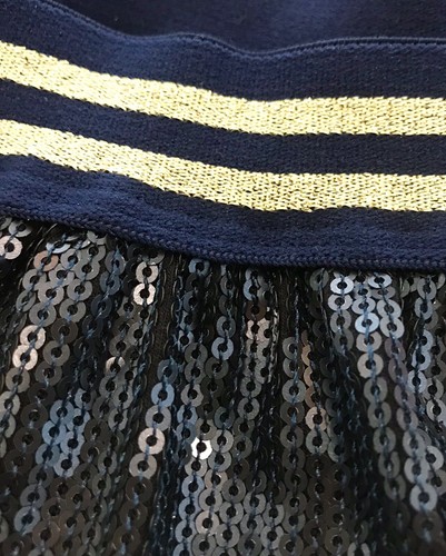 Girls Tommy Hilfiger Blue & Gold Sequin Skirt Retail $45.50 Price $29 NWT 8-10 Y - Picture 3 of 3