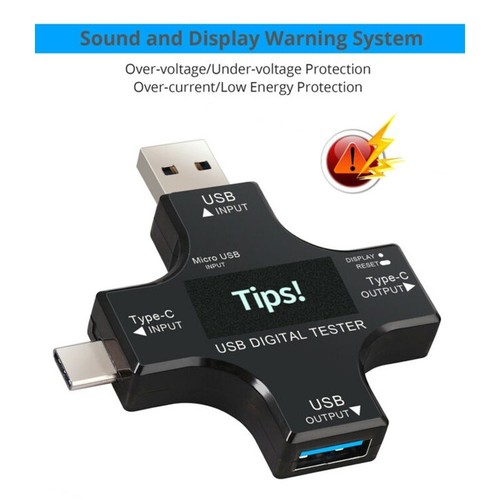 USB C-Digital Voltmeter Multimeter Amperemeter Strom Volt Monitor Power Tester - Bild 5 von 12