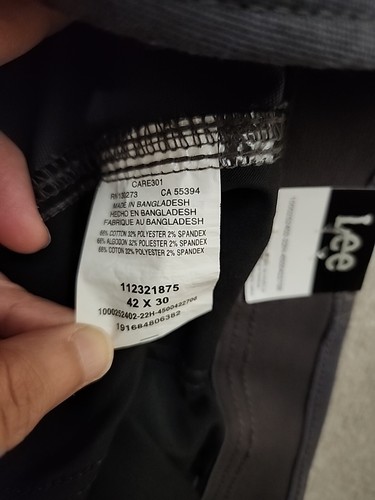 Lee Extreme Comfort MVP Canvas Cargo Pants Mens 42x30 Gray Straight Fit NEW - Bild 9 von 10