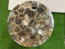 Brown Agate Table Top, Stone Coffee Table, Custom End Table, Outdoor Table top